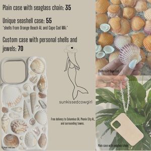 ✨COASTAL COWGIRL case! Shells from gulf shores, cape cod, and OBX!